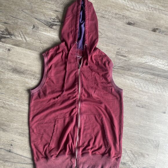 Red Camel Hoodie Womens Large Red Full Zip Sleeveless Ladies - Picture 1 of 4